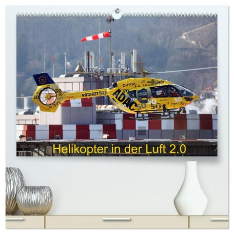 Helikopter in der Luft 2.0 (hochwertiger Premium Wandkalender 2027 DIN A2 quer), Kunstdruck in Hochglanz