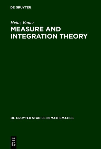 Measure and Integration Theory
