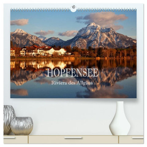 Hopfensee - Riviera des Allgäus (hochwertiger Premium Wandkalender 2026 DIN A2 quer), Kunstdruck in Hochglanz