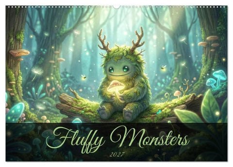 Fluffy Monsters (Wandkalender 2027 DIN A2 quer), CALVENDO Monatskalender
