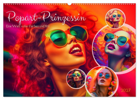 Popart Prinzessin (Wandkalender 2027 DIN A2 quer), CALVENDO Monatskalender