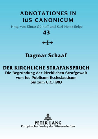 Der kirchliche Strafanspruch