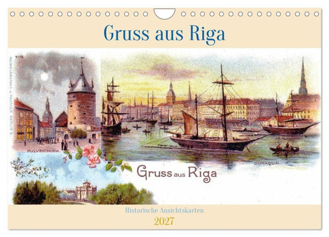 Gruss aus Riga - Historische Ansichtskarten (Wandkalender 2027 DIN A4 quer), CALVENDO Monatskalender