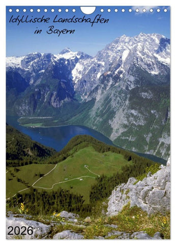 Idyllische Landschaften in Bayern (Wandkalender 2026 DIN A4 hoch), CALVENDO Monatskalender