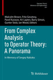 From Complex Analysis to Operator Theory: A Panorama
