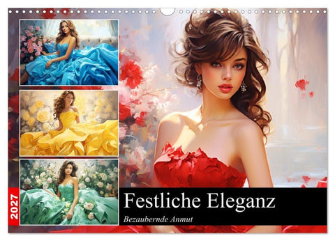Festliche Eleganz. Bezaubernde Anmut (Wandkalender 2027 DIN A3 quer), CALVENDO Monatskalender