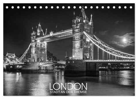 London Stadt an der Themse (Tischkalender 2027 DIN A5 quer), CALVENDO Monatskalender