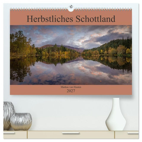 Herbstliches Schottland (hochwertiger Premium Wandkalender 2027 DIN A2 quer), Kunstdruck in Hochglanz