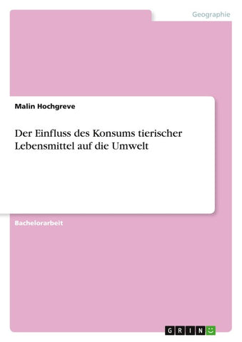 Der Einfluss des Konsums tierischer Lebensmittel auf die Umwelt