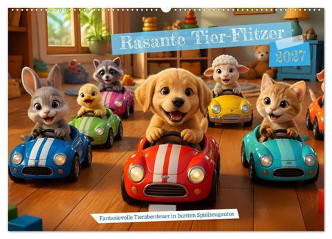 Rasante Tier-Flitzer (Wandkalender 2027 DIN A2 quer), CALVENDO Monatskalender