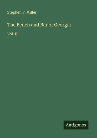 The Bench and Bar of Georgia