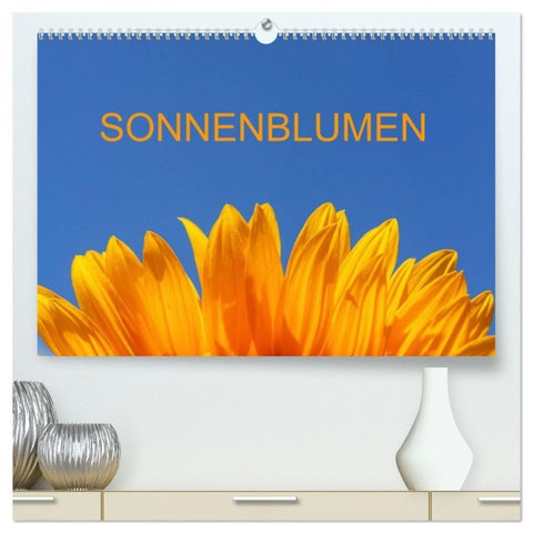 Sonnenblumen (hochwertiger Premium Wandkalender 2026 DIN A2 quer), Kunstdruck in Hochglanz