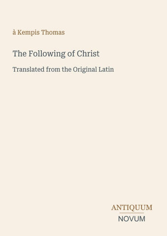 The Following of Christ