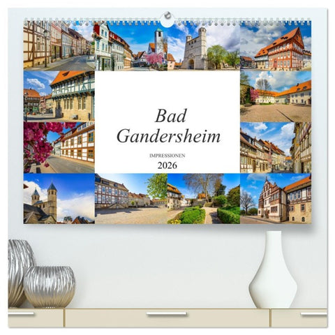Bad Gandersheim Impressionen (hochwertiger Premium Wandkalender 2026 DIN A2 quer), Kunstdruck in Hochglanz