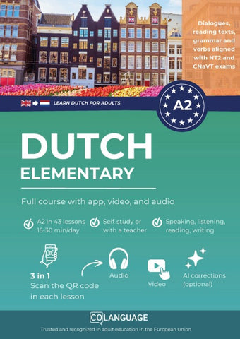 Learn Dutch A2 elementary: full course with app, video, and audio