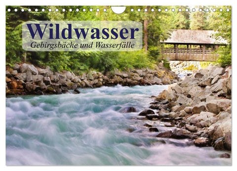 Wildwasser. Gebirgsbäche und Wasserfälle (Wandkalender 2027 DIN A4 quer), CALVENDO Monatskalender