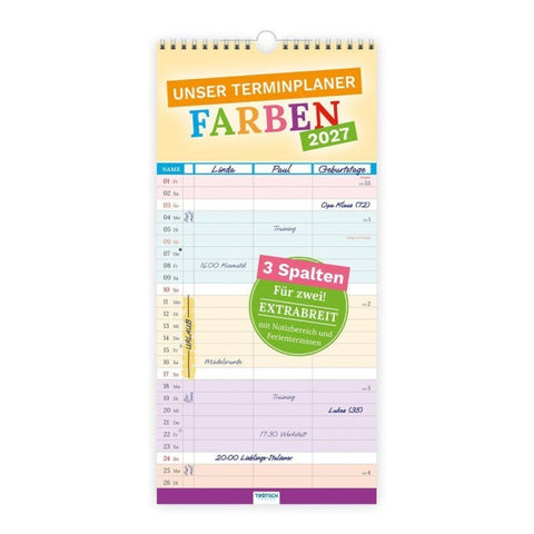TRÖTSCH - Unser Terminplaner Farben 2027