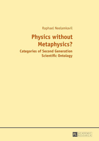 Physics without Metaphysics?