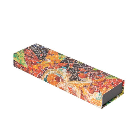 Gaudi's Sun (Gaudi's Mosaics) Pencil Case (Wrap Closure)