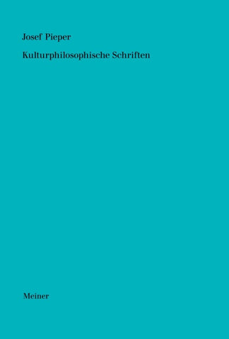 Kulturphilosophische Schriften