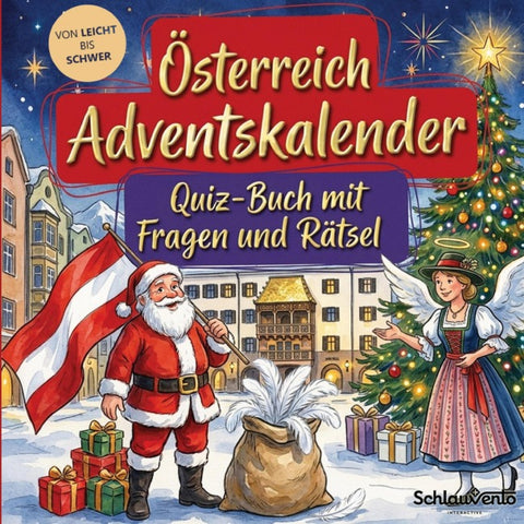 Österreich-Adventskalender: Quiz-Buch mit Fragen und Rätsel