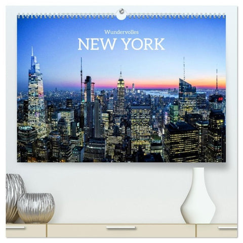 Wundervolles New York (hochwertiger Premium Wandkalender 2027 DIN A2 quer), Kunstdruck in Hochglanz