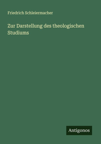 Zur Darstellung des theologischen Studiums