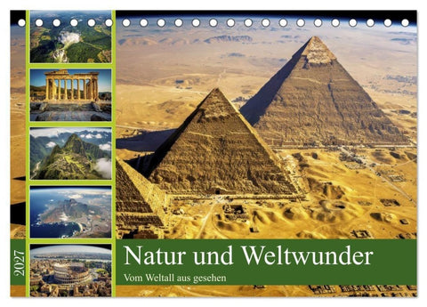 Natur und Weltwunder (Tischkalender 2027 DIN A5 quer), CALVENDO Monatskalender