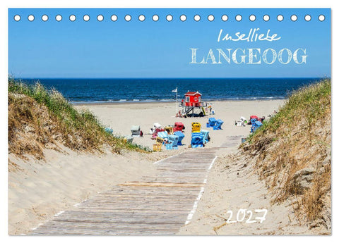 Inselliebe Langeoog (Tischkalender 2027 DIN A5 quer), CALVENDO Monatskalender