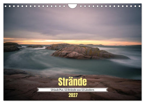Urlaub Pur, 12 Strände aus 12 Ländern (Wandkalender 2027 DIN A4 quer), CALVENDO Monatskalender