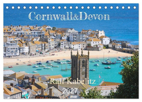Cornwall & Devon 2027 (Tischkalender 2027 DIN A5 quer), CALVENDO Monatskalender