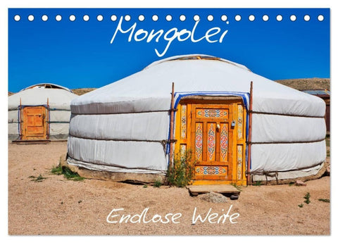Mongolei Endlose Weite (Tischkalender 2027 DIN A5 quer), CALVENDO Monatskalender