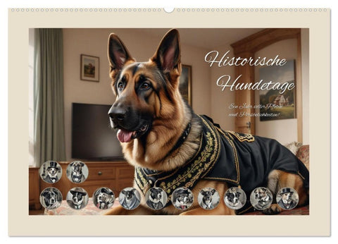 Historische Hundetage (Wandkalender 2027 DIN A2 quer), CALVENDO Monatskalender