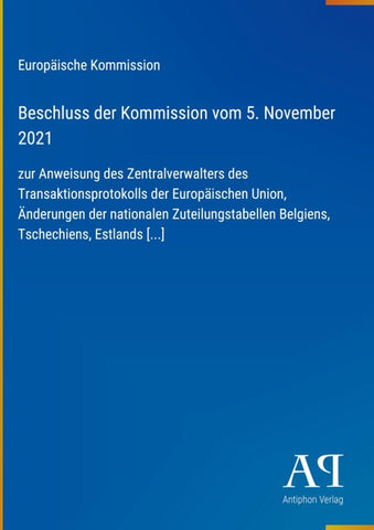 Beschluss der Kommission vom 5. November 2021