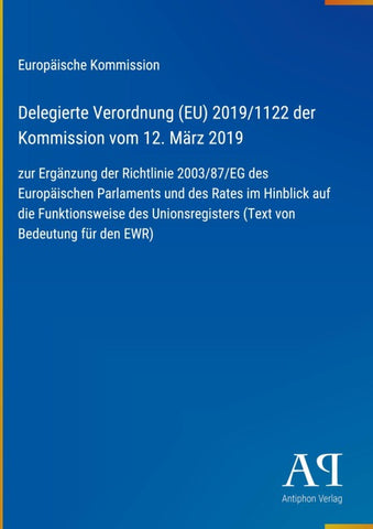 Delegierte Verordnung (EU) 2019/1122 der Kommission vom 12. März 2019