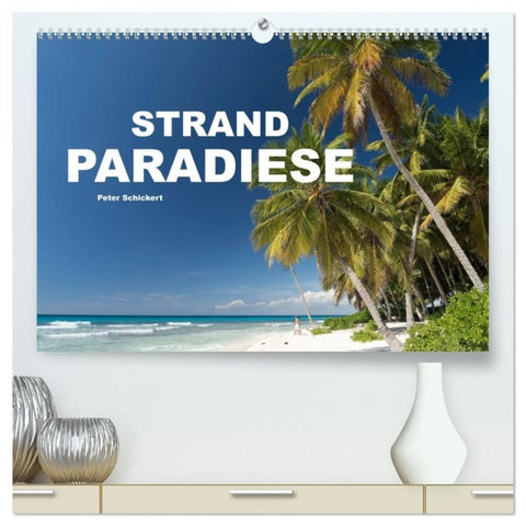 Strandparadiese (hochwertiger Premium Wandkalender 2027 DIN A2 quer), Kunstdruck in Hochglanz