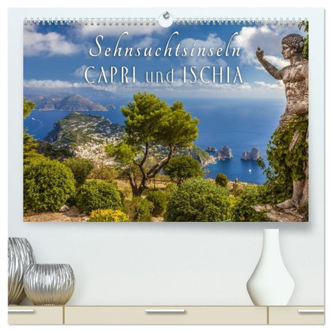 Sehnsuchtsinseln Capri und Ischia (hochwertiger Premium Wandkalender 2027 DIN A2 quer), Kunstdruck in Hochglanz