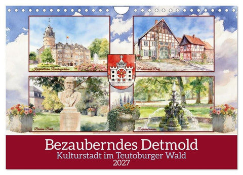 Bezauberndes Detmold (Wandkalender 2027 DIN A4 quer), CALVENDO Monatskalender