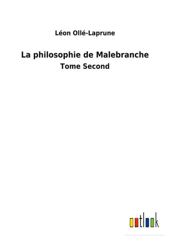 La philosophie de Malebranche