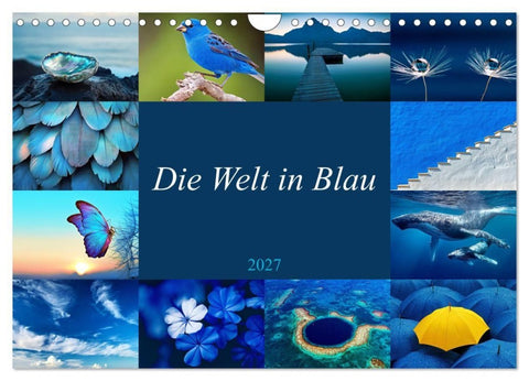 Die Welt in Blau (Wandkalender 2027 DIN A4 quer), CALVENDO Monatskalender