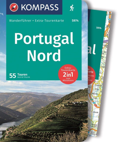 KOMPASS Wanderführer Portugal Nord, 55 Touren mit Extra-Tourenkarte