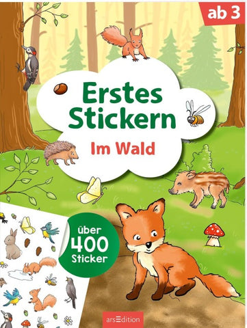 Erstes Stickern – Im Wald
