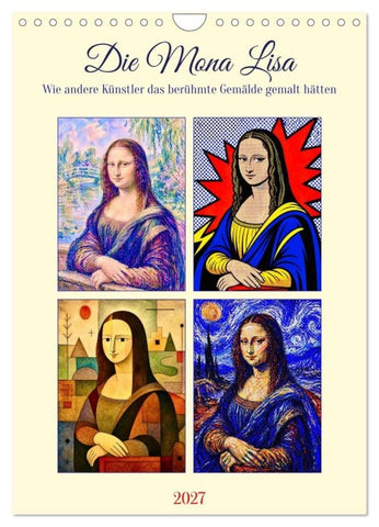 Die Mona Lisa (Wandkalender 2027 DIN A4 hoch), CALVENDO Monatskalender