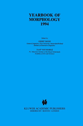 Yearbook of Morphology 1994