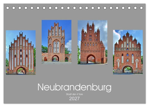 Neubrandenburg - Stadt der 4 Türme (Tischkalender 2027 DIN A5 quer), CALVENDO Monatskalender