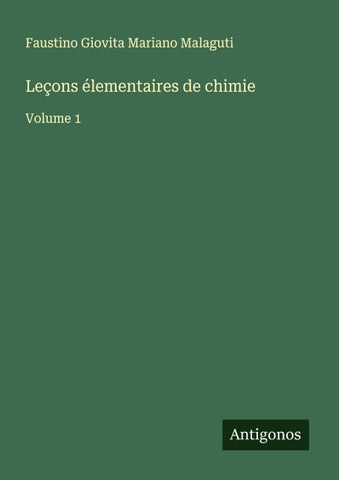 Leçons élementaires de chimie
