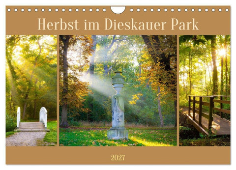 Herbst im Dieskauer Park (Wandkalender 2027 DIN A4 quer), CALVENDO Monatskalender