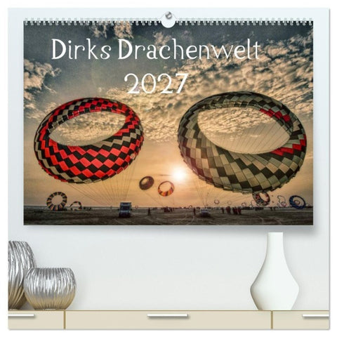 Dirks Drachenwelt (hochwertiger Premium Wandkalender 2027 DIN A2 quer), Kunstdruck in Hochglanz