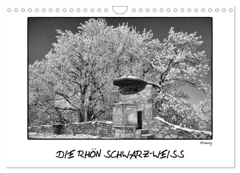 RHÖN SCHWARZ-WEISS (Wandkalender 2026 DIN A4 quer), CALVENDO Monatskalender