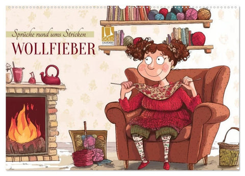 Wollfieber (Wandkalender 2027 DIN A2 quer), CALVENDO Monatskalender